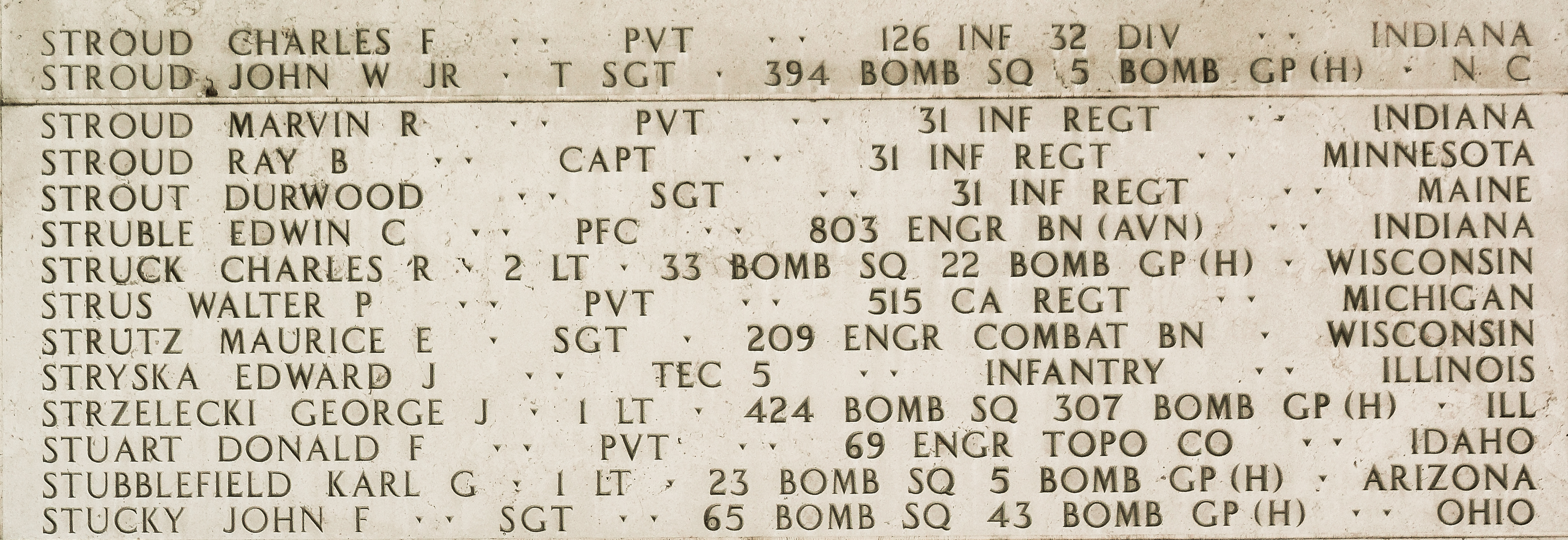 Karl G. Stubblefield, First Lieutenant